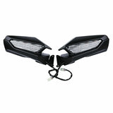 Motorcycle Rear view Side Mirrors LED Turn Signal Light Lens For Honda Goldwing GL1800 2018-2023