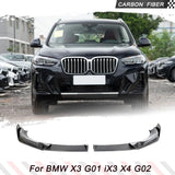 G08 LCI Carbon Fiber Car Front Bumper Lip Spoiler for BMW Face lifted X3 G01 iX3 X4 G02 sDrive 2021-2023 Front Guard Body Kits