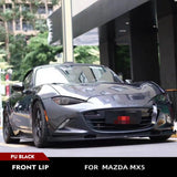 Car Front Bumper Lip PU Black Primer Splitters for Mazda MX5 MX-5 ND 4th Generation Car Front Bumper Lip Spoiler Rear Body Kits