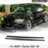 For BMW 1 Series E82 1M Coupe Sedan 2011-2018  Carbon Fiber / FRP Car Side Skirts Extension Lip Body Kits Apron Car Racing