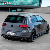 Parts for Volkswagen 2018-2020New TCR style Rear Diffuser Rear Bumper Lip Car Spoilers For VW Golf 7 7.5 Mk7 7.5