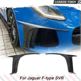 Car Front Bumper Fins Splitters Canards for Jaguar F-type SVR 2016 - 2019 Fog Lamp Covers Splitters Air Vents Carbon Fiber