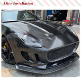 Carbon Fiber Front Racing Grille Cover Replacement Car Body Kit For Jaguar F-TYPE Coupe 2013-2016 Car Front Bumper Grill