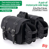 Motorcycle Saddlebags - Large Capacity Waterproof Side Bags for Harley Sportster XL 883, Honda, Yamaha, Suzuki Durable Black