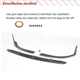 Carbon Fiber Car Front Bumper Lip Spoiler Splitters for Mercedes-Benz C Class W205 C205 C63 AMG Coupe 2 Door 2015 - 2019