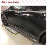 Prepregl Carbon Fiber Door Side Skirt Molding Trim Covers For Tesla Model X 2016-2018 Door Trim Strip Side Skirts Extension Lip