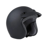 Motorcycle Matte Black 3/4 Open Face Moto Scooter DOT Adult Helmet Sun Visor Size S M L XL