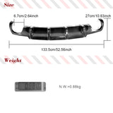 Carbon Fiber Car Rear Bumper Diffuser Lip Spoiler for Volkswagen VW Scirocco R R20 Bumper 2009-2016 FRP Rear Bumper Body Kits