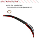 Carbon Fiber Car Rear Racing Spoiler Trunk Tail Rear Wing Spoiler For ZEEKR 001 2021-2023 EV MC Zeekr Car Accessories Sport Wing