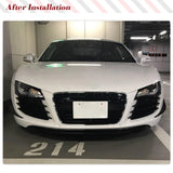 Carbon Fiber Front Bumper Canards Trims Decoration Fins Spoiler for Audi R8 V8 V10 2008 - 2015 2PCS Car Splitter Cover Trims
