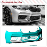 Car Front Bumper Splitters for BMW F90 M5 2018 2019 Carbon Fiber Front Bumper Lip Spoiler Fins Flaps Winglets Apron Body Kits