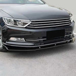 For Volkswagen Passat B8 2015-2022 3PCS Car Front Bumper Lip Body Kit Spoiler Splitter ABS Bumper Canard Bar Guard Auto Chin