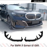 ABS Glossy Black Car Front Bumper Lip Spoiler for BMW 5 Series I5 G60 2024 Front Bumper Chin Spoiler Splitter Car Racing Kits