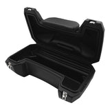 ATV Rear Seat Rack Cargo Storage Box Trunk Passenger Luggage w/ Backrest Pad 96L