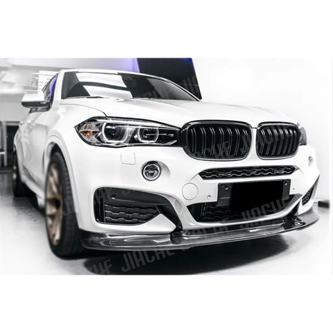 Carbon Fiber Front Bumper Chin Protector Spoiler Lip for BMW X6 F16 Sport 2014 2015 2016 2017 2018 Front Bumper Protection FRP
