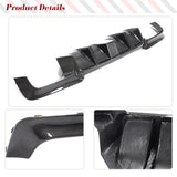 For BMW 5 Series F10 F11 M-Sport M-Tech 2012 - 2016 Carbon Fiber Car Rear Bumper Diffuser Lip Back Lip With LED Light