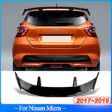 For Nissan Micra 2017-2019 Hatchback Rear Roof Spoiler Cap Rear Trunk Roof Lip Spoiler Wing Car Rear Lip Cover Bodykits Tuning