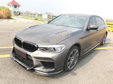 Dry Carbon Fiber Front Lip Spoiler Splitters For BMW 5 Series F90 M5 Original Bumper 2018 2019 3D Style FRP Head Bumper Guard