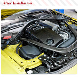 Engine Cover in Bonnet for BMW F80 M3 F82 F83 M4 2014 - 2018 Carbon Fiber Auto Hood Bonnet Protector