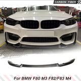Carbon Fiber / FRP Front Bumper Lip Splitters Spoiler for BMW F80 M3 F82 F83 M4 2014 - 2019 Car Front Body Kits Bumper Spoiler