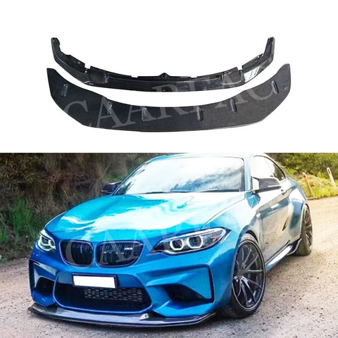 Carbon Fiber Material Front Bumper Lip Accessorise For BMW 2 Series F87 M2 Coupe 2 Door GTS Style 2016 2017 2018 2019 2020
