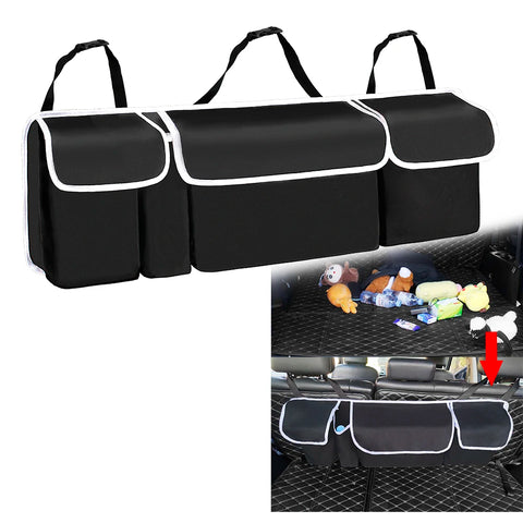 Car Trunk Organizer Oxford Adjustable Interior Accessories Back Seat Storage Bag 4 Pocket
