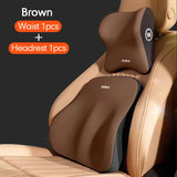 Car Headrest Lumbar Support Lumbar Cushion Memory Foam Cushion Backrest Lumbar Pillow Car Comfortable Neck Pillow Car Accsesorie