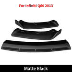 Guard Front Bumper Lip Chin Tuning Deflector Exterior Part  Infiniti Q60 2013 Protector Facelift Car Styling Accessories