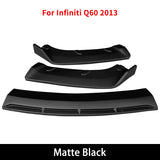 Guard Front Bumper Lip Chin Tuning Deflector Exterior Part  Infiniti Q60 2013 Protector Facelift Car Styling Accessories