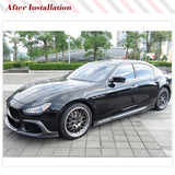 Carbon Fiber Car Side Skits Extension Lip Blades For Maserati Ghibli Sedan 2014-2019 Car Side Skirt Extension Spoiler Protection