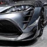 For Toyota GR Supra A90 A91 MK5 Carbon Fiber Car Front Bumper Wind knife Splitter Spoiler Canard Air Knife Surround Trim Body Kit