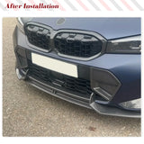 Carbon Fiber Car Front Bumper Vents Cover Splitters for BMW 3 Series G20 G28 M Tech LCI 2022 2023 Front Side Air Vents Spoiler