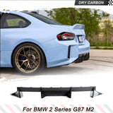 Dry Carbon Car Rear Bumper Diffuser Lip Spoiler for BMW G87 M2 Base Coupe 2-Door 2022-2024 Rear Racing Diffuser Apron Protector