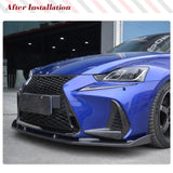 Car Front Bumper Lip Spoiler for Lexus IS300 IS350 Base F Sport Sedan 2017 2018 Carbon Fiber Front Racing Body Kits Protector