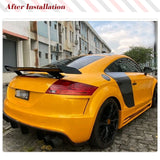 Carbon Fiber/FRP Black Side Door Fenders Blade Panels Flares for Audi MK2 8J TT TTS TTRS Coupe 2008 - 2014 Car Side Fender