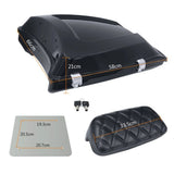 Black Motorcycle Rear Storage Box Trunk Tail Box Case Trunk with Backrest Pad for Harley Touring Models 1997-2024