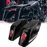 Saddlebag Side Tool Box Motorcycle Universal W/Taillight Luggage Hard Case Trunk For Harley For Honda For Yamaha For Suzuki