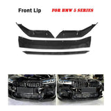 Carbon Fiber Front Bumper Chin Lip Splitter Spoiler For BMW 5Series F90 M5 2021+ M style Bumper Guard Apron 4Pcs/Set Accessories