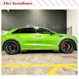 Car Wide Fender Flares Wheel Arch Trim Lip For Audi RSQ8 2020-2023 Real Carbon Fiber Wheel Fender Flares Protector Eyebrow 12pcs