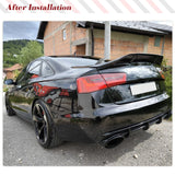 For Audi A6 C7 Sline S6 Sedan 2012-2018 Carbon Rear Trunk Racing Spoiler Boot Spoiler Wing Rear Boot Lid Highkick Wing Lip