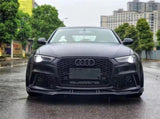 For Audi RS6 C7 C7.5 2012-2018 Real Carbon Fiber Front Lip Bumper Kit Spoiler High Quality Refits Splitters