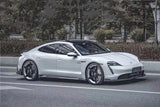 For Porsche Taycan 2019 2020 2021 2022 High Quality Real Carbon Fiber Front Lip Rear Diffuser Bumper Spoiler Body Side Skirt Kit