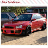 PU Black Car Front Bumper Bumper Splitters Side Chin Lips Fog Light Lamp Covers for Subaru Impreza WRX Sedan STI 2004 2005