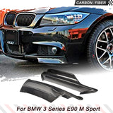For BMW 3 Series E90 M Tech M Sport Car Front Bumper Lip Splitters Flaps Winglets 2006 - 2008 2009 - 2012 LCI Carbon Fiber