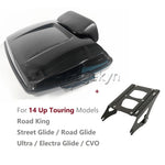 09 Up Black Latches Razor Tail Luggage Top Box Tour Pak Pack Backrest for Harley Davidson Street Glide Ultra Electra CVO
