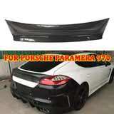 Carbon Fiber Rear Trunk Wing Splitter Body Kit For Porsche Panamera 970 Car Rear Spoiler Ducktail Wing  Bodykit Good Fitment