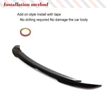 Car Rear Trunk Spoiler for Dodge Charger 2011-2022 Rear Car Rear Trunk High-Kick Tail Spoiler Wing Lip Car Accessories ABS Black