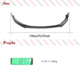 Carbon Fiber Front Front Bumper Spoiler Lip Lower Body Kit Splitter Guard Plate Trim for Mazda 3 Axela 4-Door 2014-2017