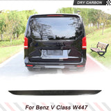 Dry Carbon Car Rear Middle Spoiler Wing For Mercedes-Benz V Class W447 V250 V220 2018 2019 Rear Trunk Boot Lip Window Spoiler