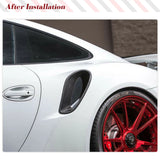 Dry Carbon Car Rear Side Fender Air Intake Scoops Vents Trim Air Vent CoversFor Porsche 911 991 Turbo S Coupe 2-Door 2014-2016